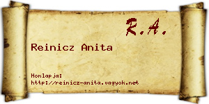 Reinicz Anita névjegykártya
